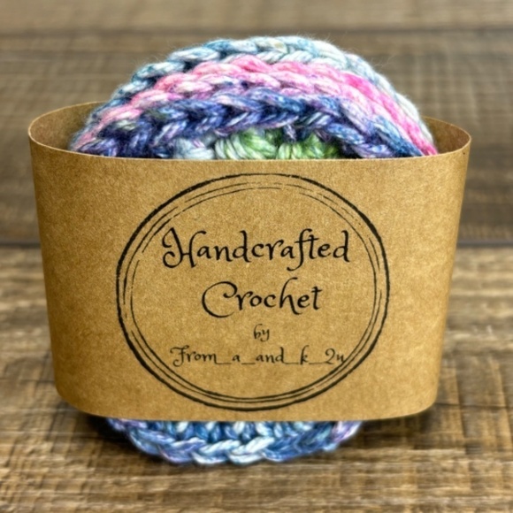 Handcrafted Crochet Face Round Makeup Remover Scrubbies Set Cotton Yarn - Picture 2 of 6